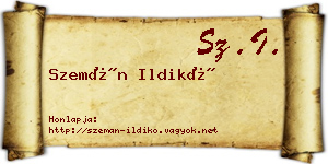 Szemán Ildikó névjegykártya