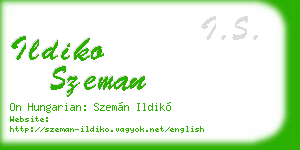 ildiko szeman business card