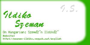 ildiko szeman business card